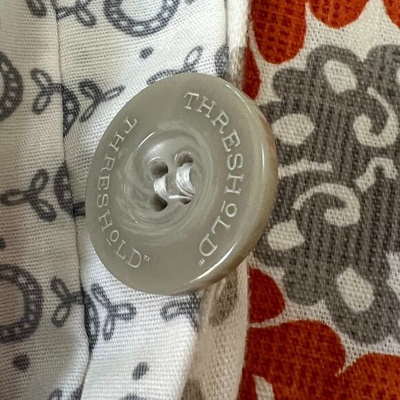 Threshold Duvet Cover Full Queen Boho Medallion Orange Gray Paisley - Picture 3 of 8